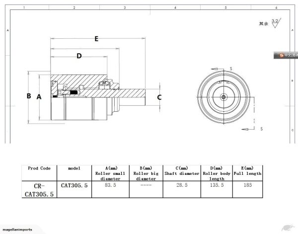 CR-CAT305.5 chart