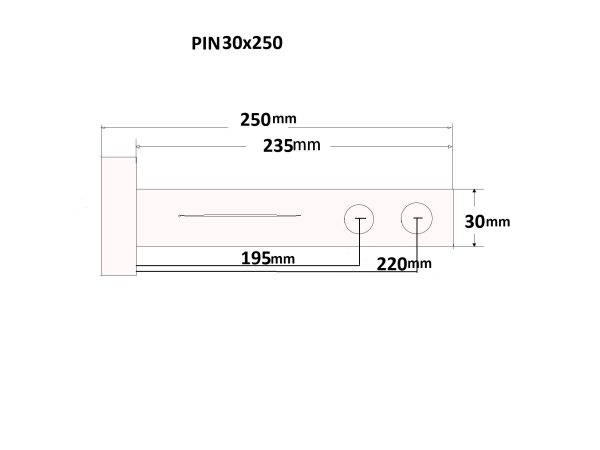 pin30x250 2 bolt hole chart